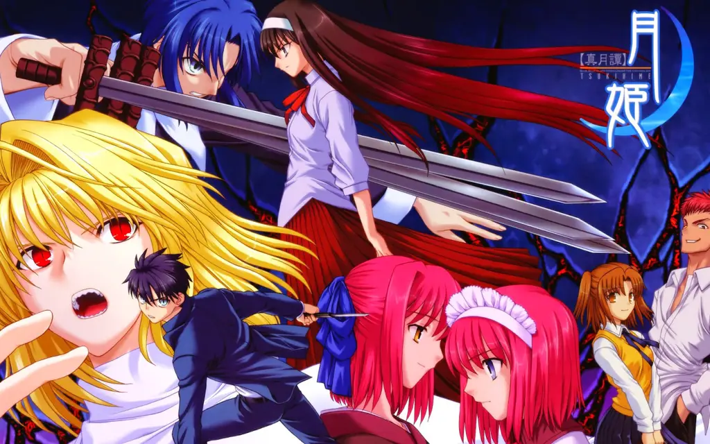 Gambar para karakter utama Tsukihime