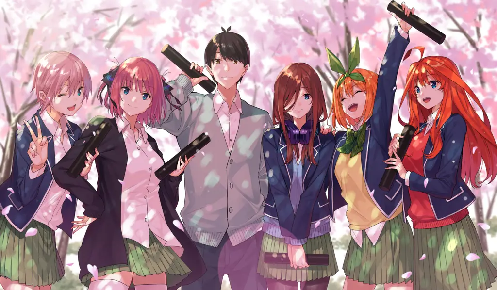 Gambar para karakter utama Go Toubun no Hanayome