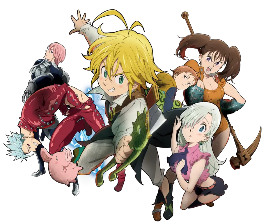 Gambar para karakter utama Nanatsu no Taizai