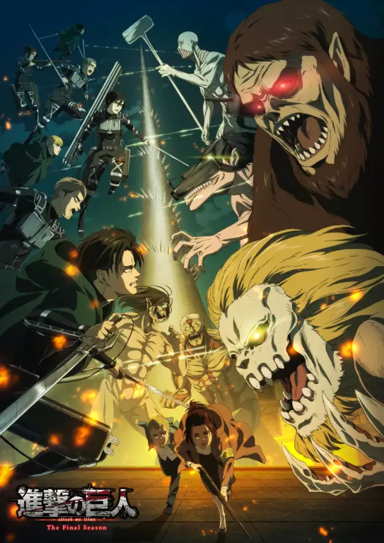 Para Karakter Utama Gambar karakter utama Attack on Titan Season 4