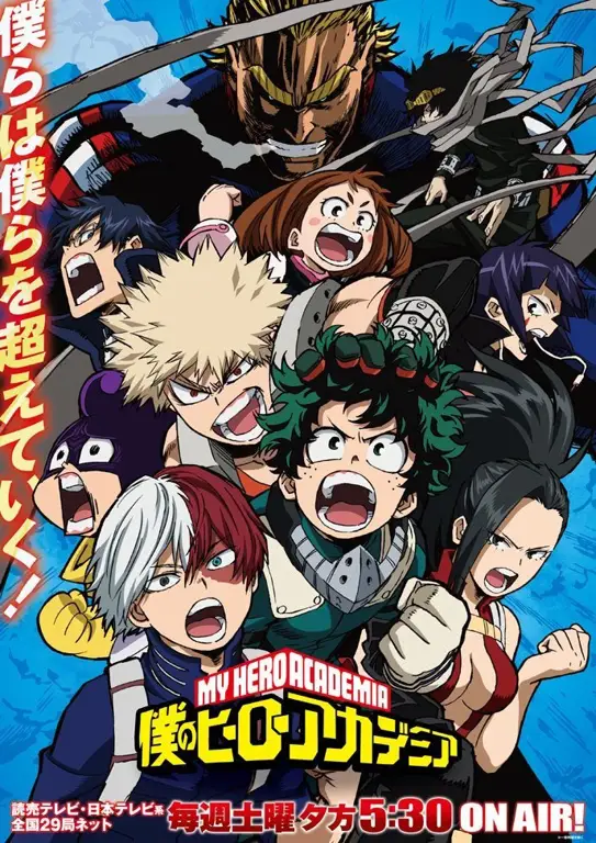 Gambar para karakter utama Boku no Hero Academia season 3