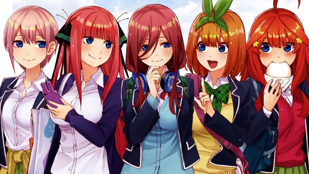 Karakter-karakter utama dalam anime Go Toubun no Hanayome