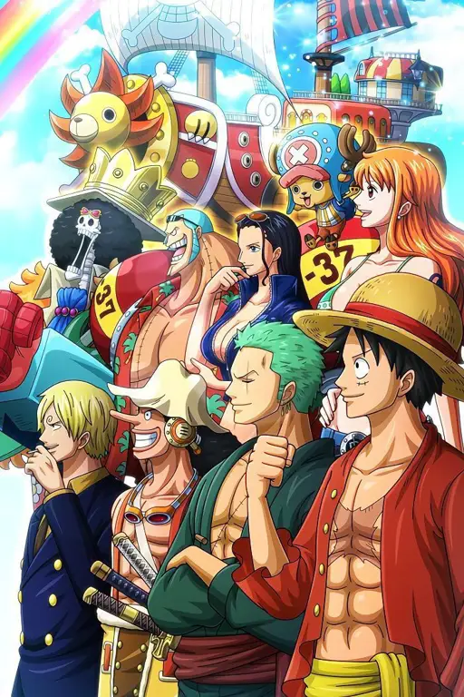 Gambar kelompok karakter One Piece