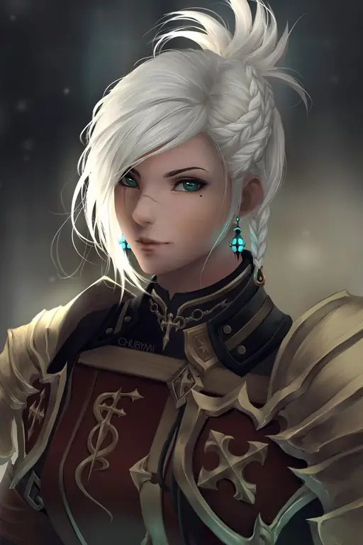 Ilustrasi karakter-karakter dalam anime fantasi Magika no Kenshi to Shoukan Maou