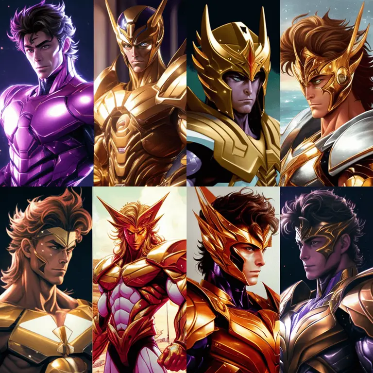 Gambar para karakter Saint Seiya