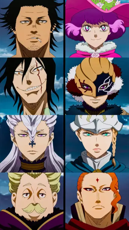 Gambar para Ksatria Sihir dari anime Black Clover