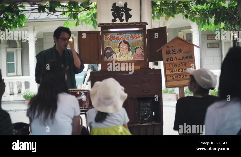 Gambar belakang panggung teater tradisional Jepang