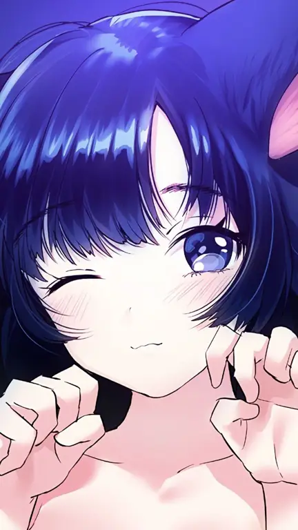 Gambar gadis-gadis kucing anime yang lucu