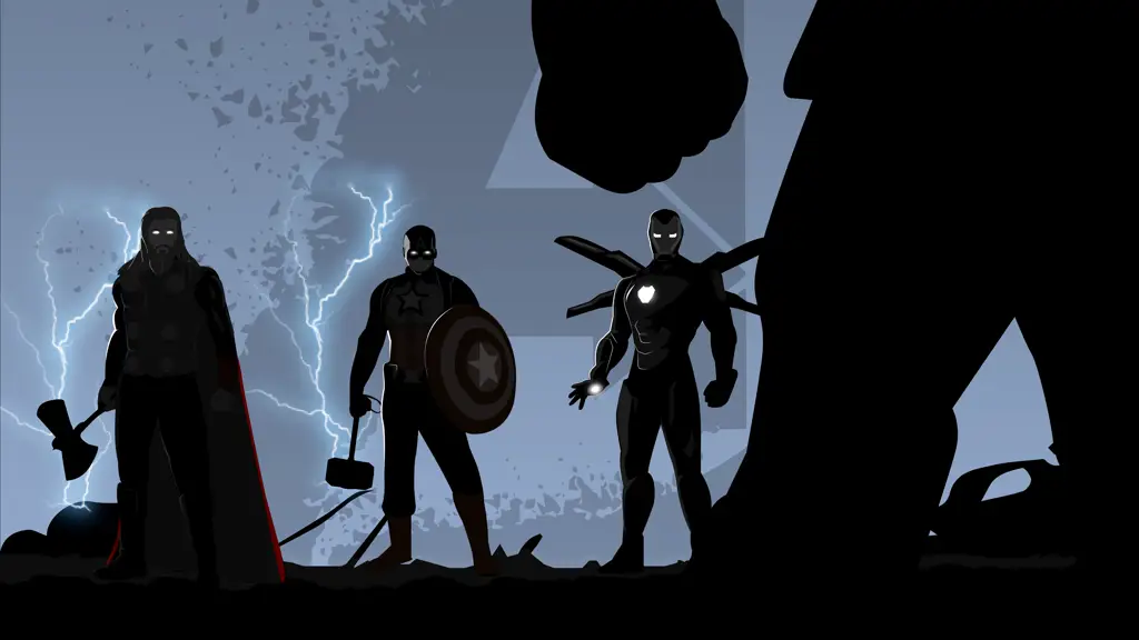 Gambar Iron Man, Captain America, Hulk dan Thor bersama