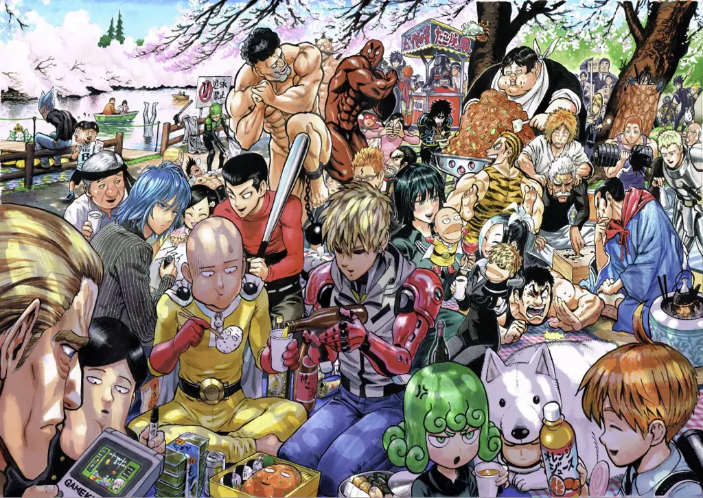 Gambar berbagai karakter One Punch Man