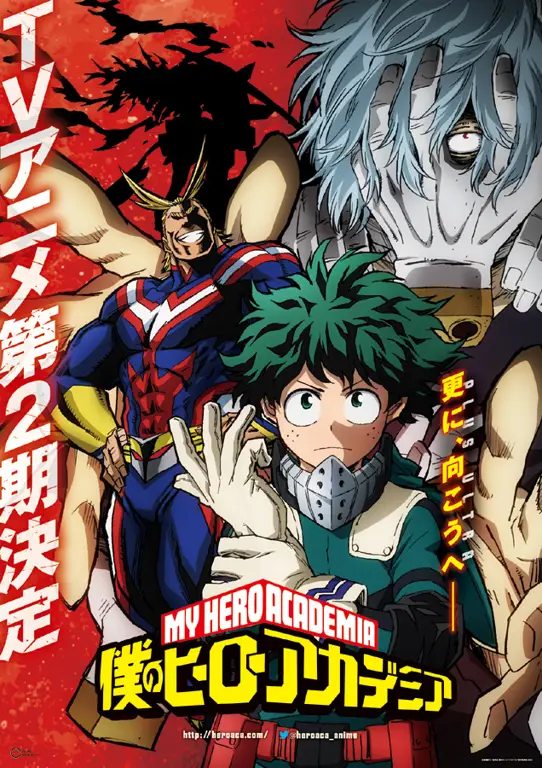 Para Pahlawan dan Musuh-Musuh Mereka Gambar karakter penting di Boku no Hero Academia season 2