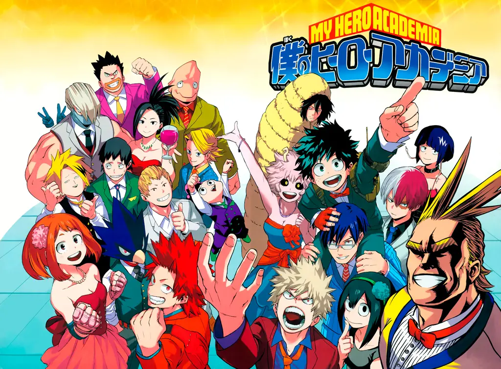 Gambar berbagai karakter dalam anime Boku no Hero Academia