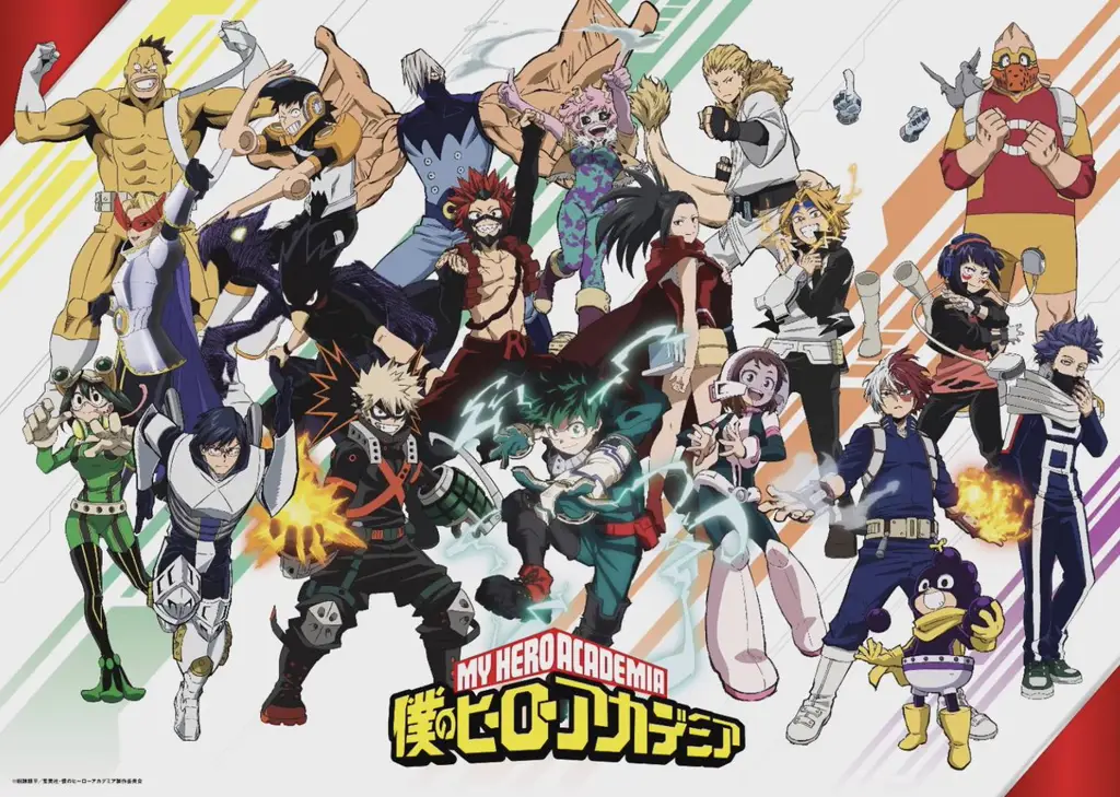 Gambar para karakter utama di Boku no Hero Academia Season 6