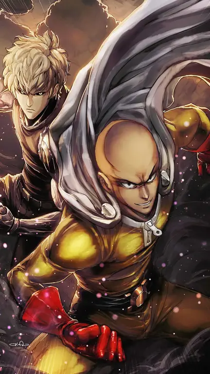 Para pahlawan dan villain di One Punch Man Gambar karakter-karakter One Punch Man
