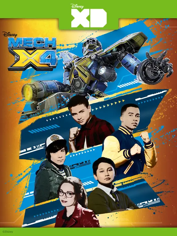 Para pahlawan Mech X4 Karakter-karakter utama dalam serial animasi Mech X4