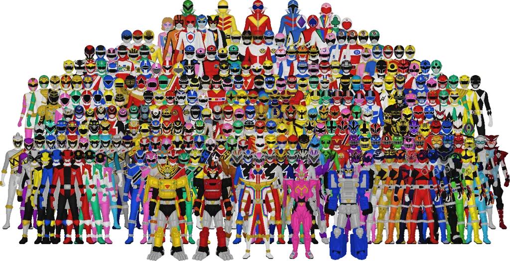 Gambar para karakter Super Sentai