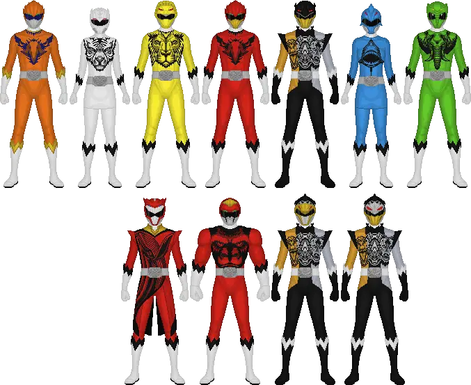 Para pahlawan Zyuohger beraksi melawan kejahatan Tim Zyuohger dalam aksi