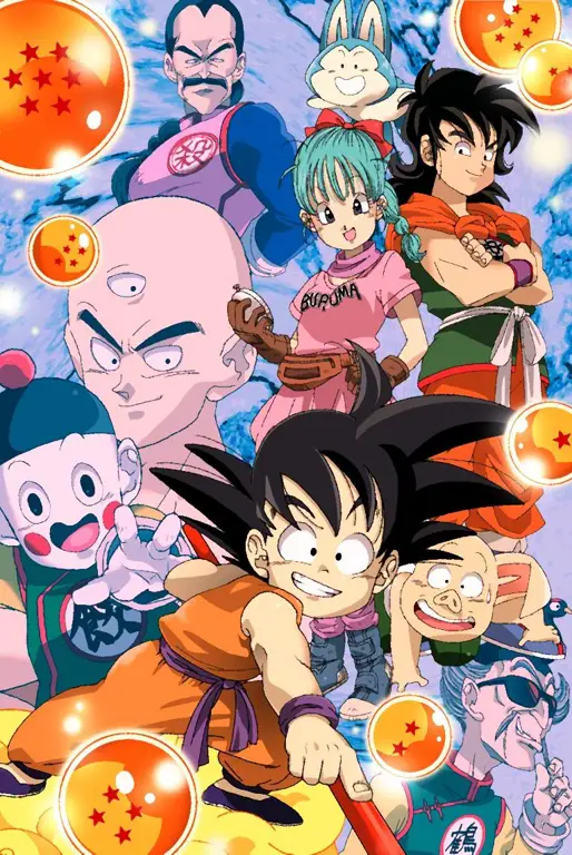 Goku dan teman-temannya berpose bersama