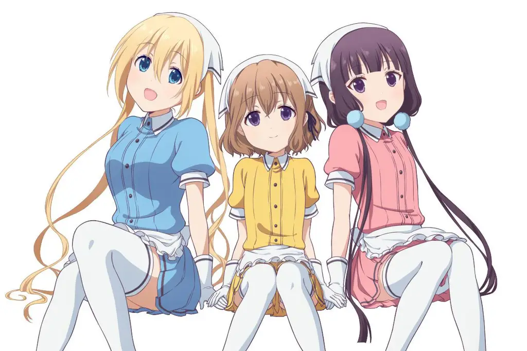 Adegan anime Blend-S yang menampilkan para pelayan kafe