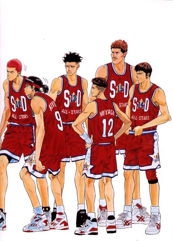 Karakter-karakter utama dalam anime Slam Dunk