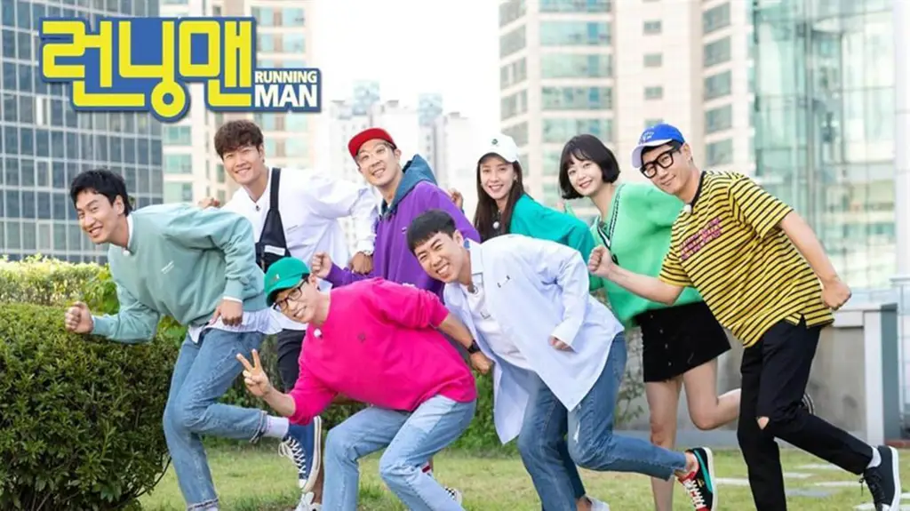 Foto para anggota Running Man pada episode 100