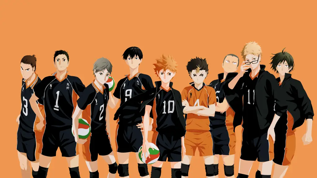 Tim voli Karasuno dalam manga Haikyuu!!