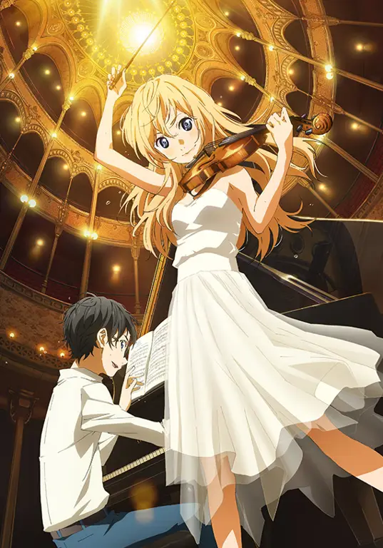 Karakter-karakter utama dalam anime Shigatsu wa Kimi no Uso