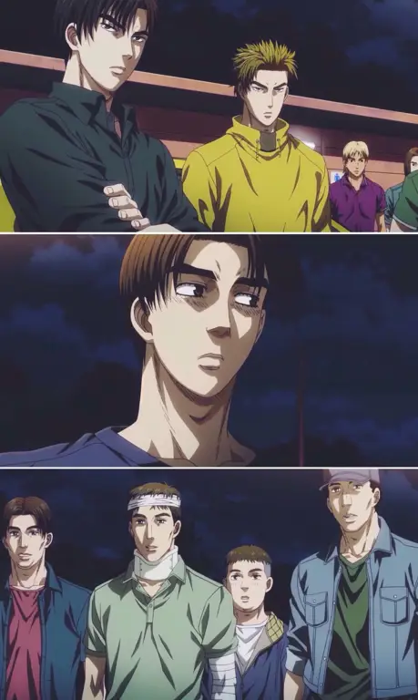 Gambar para karakter utama Initial D