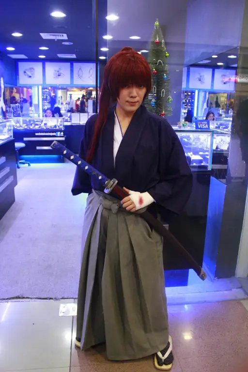 Gambar para karakter utama dalam Rurouni Kenshin