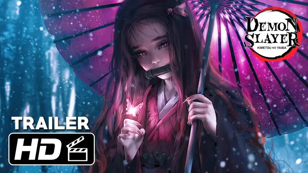 Para pemeran utama Demon Slayer menikmati waktu bersama sambil menonton film Gambar Tanjiro, Nezuko, Zenitsu, dan Inosuke menonton film bersama