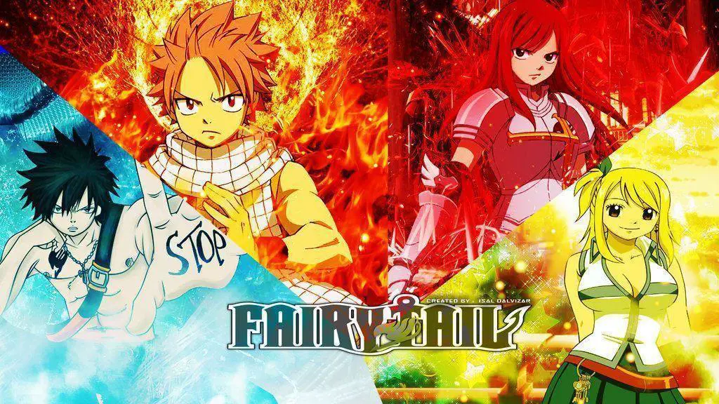 Gambar para karakter utama Fairy Tail di tahun 2016