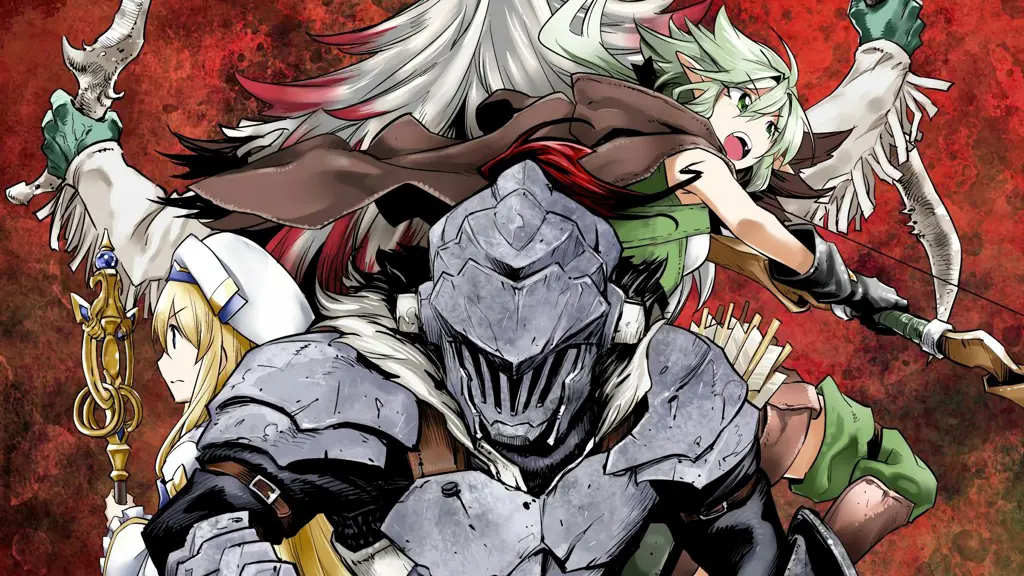 Para Petualang yang Berjuang Bersama Gambar kelompok karakter Goblin Slayer