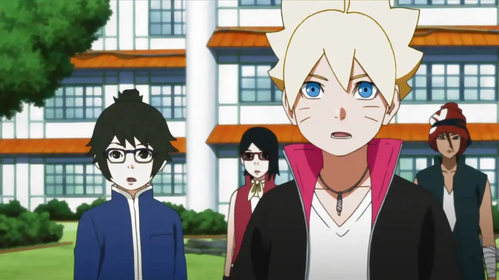 Boruto dan teman-temannya berlatih di Akademi Ninja