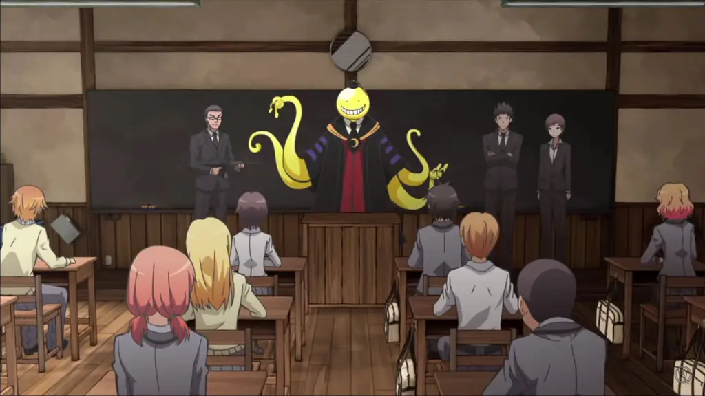 Gambar para siswa kelas 3-E di Assassination Classroom