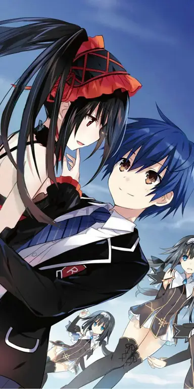 Visual kunci dari anime Date A Live menampilkan berbagai karakter Spirit.