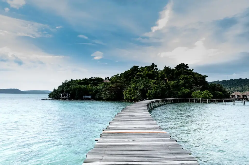 Foto pemandangan indah di Kamboja