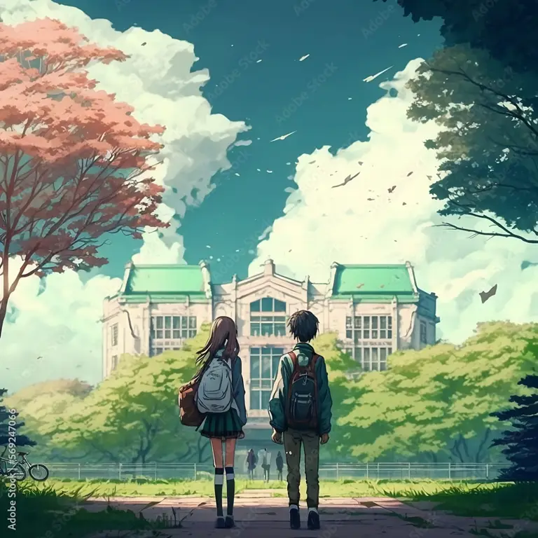 Pasangan anime sekolah yang romantis