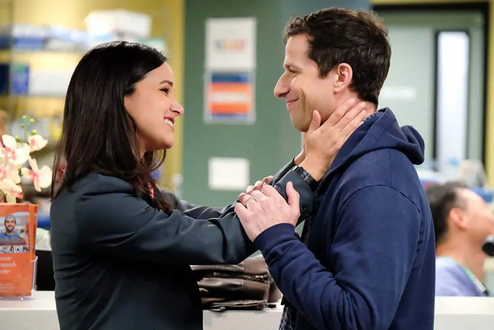 Foto Jake Peralta dan Amy Santiago