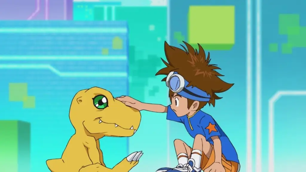 Gambar Agumon dan Taichi