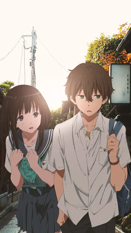 Houtarou Oreki dan Chitanda Eru bersama