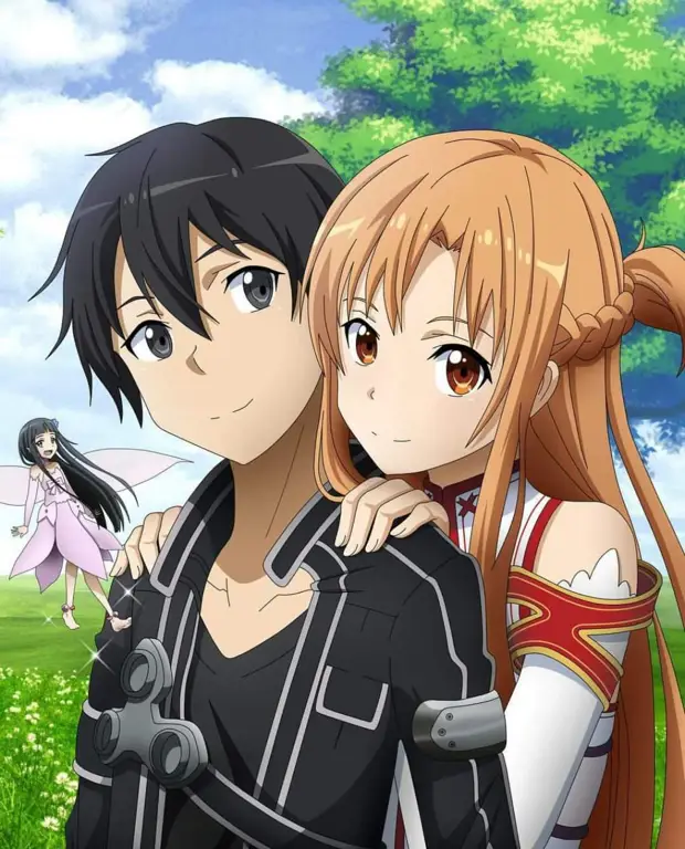 Kirito dan Asuna dalam Sword Art Online