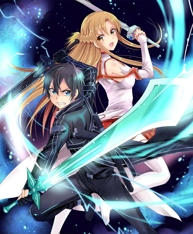 Gambar Kirito dan Asuna dari Sword Art Online