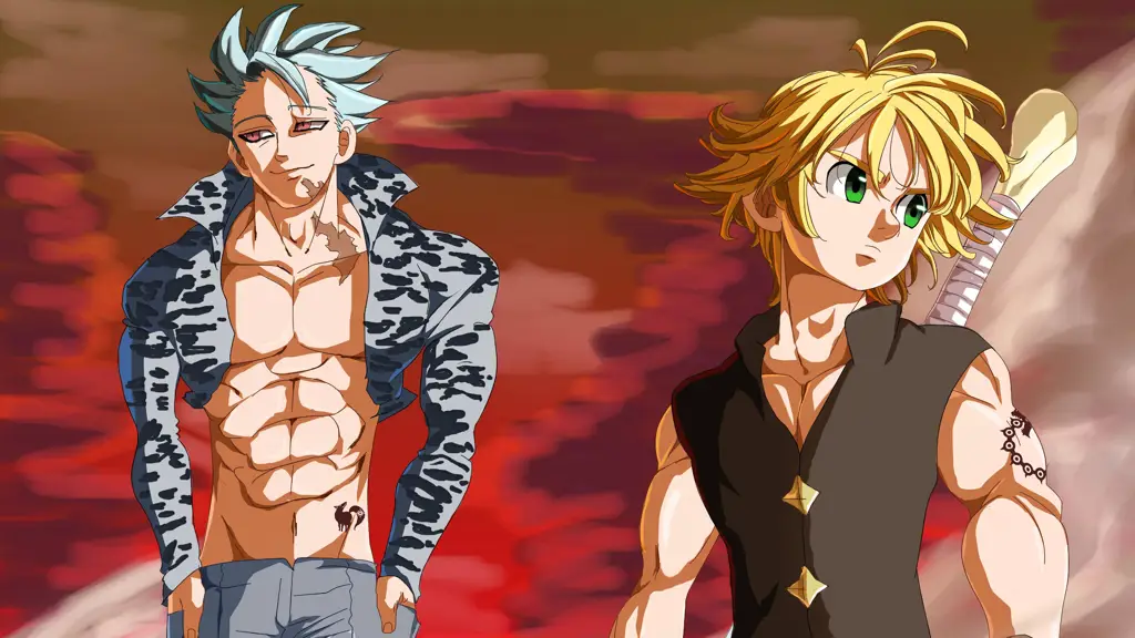 Gambar Meliodas dan Elizabeth dari Nanatsu no Taizai