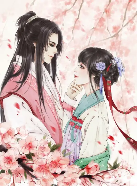 Pasangan Karakter yang Menggemaskan Pasangan karakter dalam anime China romantis