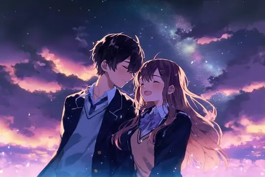 Gambar pasangan anime romantis