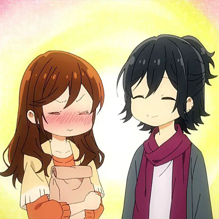 Gambar Miyamura dan Hori dari anime Horimiya