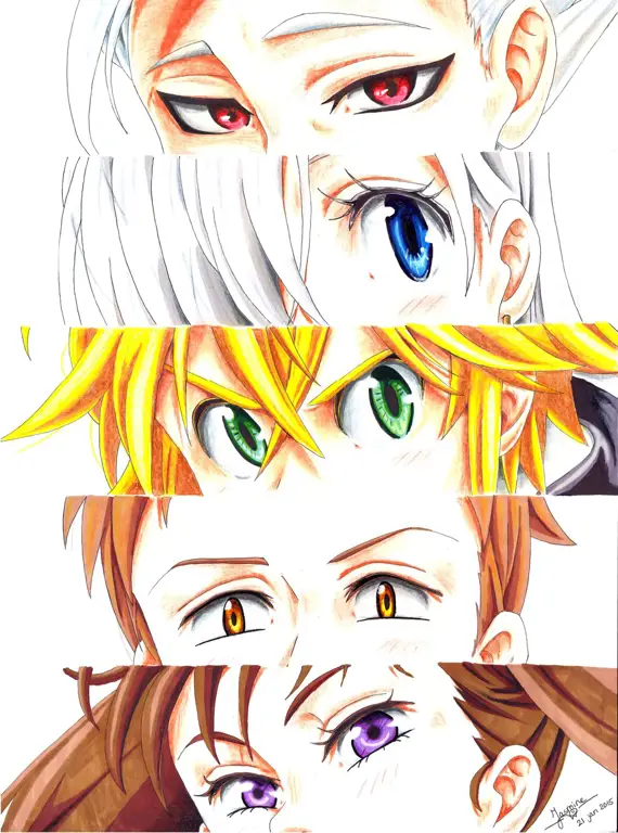 Meliodas dan Elizabeth dari Nanatsu no Taizai