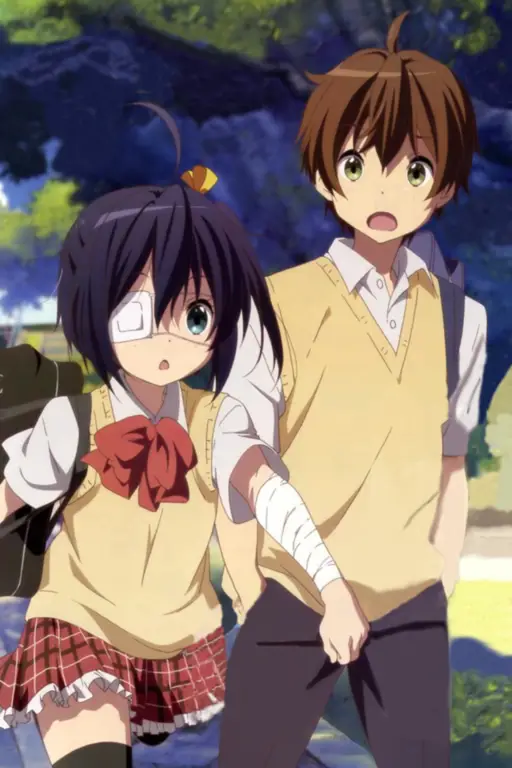 Rikka dan Yuuta dalam film Chuunibyou demo Koi ga Shitai!