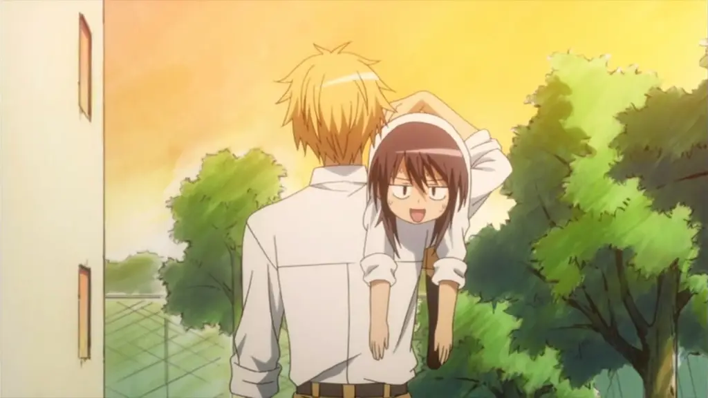 Gambar Misaki Ayuzawa dan Usui Takumi dari anime Kaichou wa Maid Sama