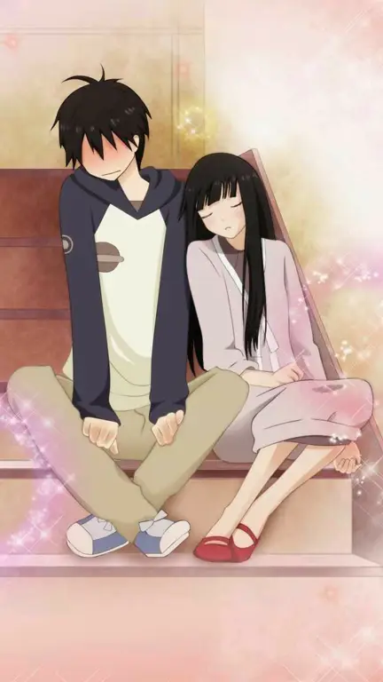 Gambar Sawako dan Kazehaya dari anime Kimi ni Todoke